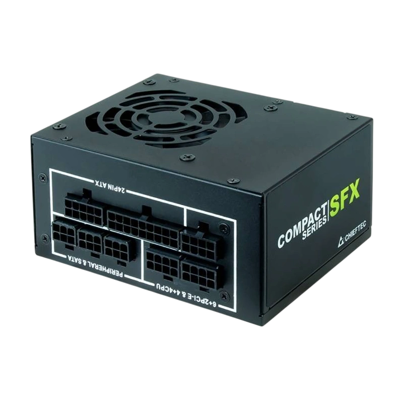 Блок питания Chieftec 650W COMPACT (CSN-650C) адаптер SFX-ATX, документация, комплект крепежа
