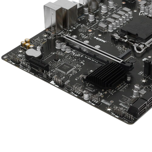 Материнская плата MSI PRO B760M-E документация, задняя планка, кабель SATA, крепеж для разъема M.2