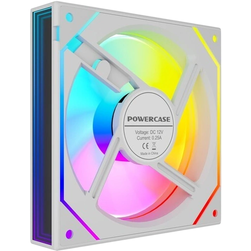 Вентилятор для корпуса Powercase (M52-12W ARGB) White