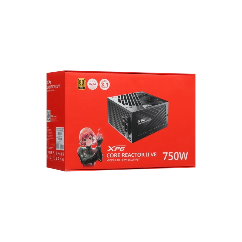 Блок питания ADATA XPG 750W CORE REACTOR II VE 750 (COREREACTORIIVE750G-BKCEU) 16 Pin (PCIe 5.0 Connector Cable Details)