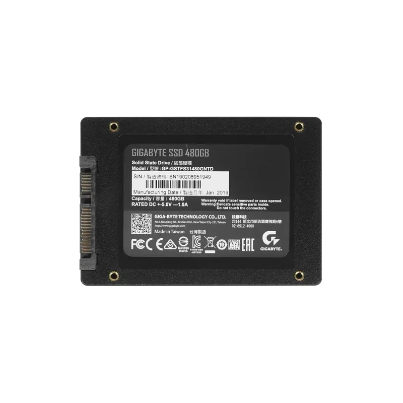 Твердотельный накопитель Gigabyte 480 Gb (GP-GSTFS31480GNTD) BOX