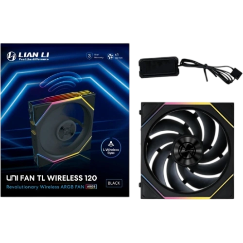 Вентилятор для корпуса Lian Li UNI FAN TL WIRELESS 120 12TL1W1B BLACK (G99.12TL1W1B.R0)