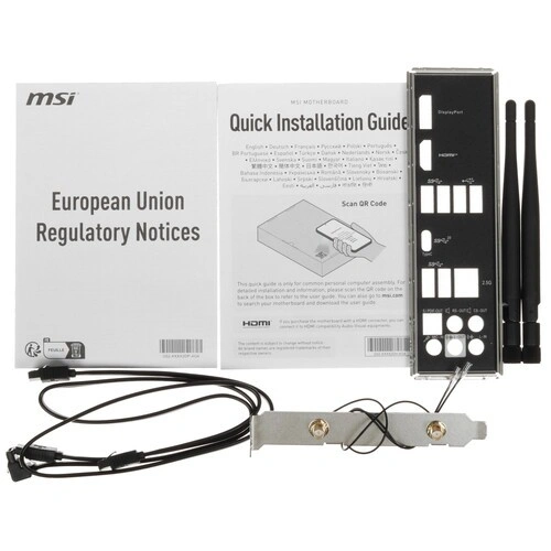 Материнская плата MSI PRO Z790-S WIFI 2 x кабель SATA, антенна Wi-Fi, документация, задняя планка, крепеж для разъема M.2