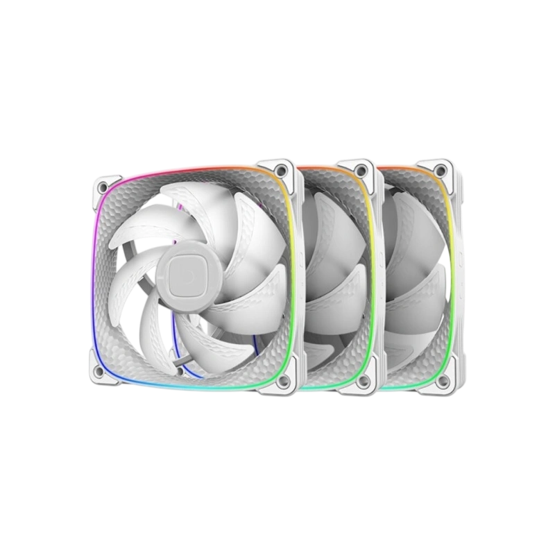Комплект вентиляторов для корпуса Geometric Future Squama 2503W 5V ARGB White (1F2503W312001) (GF_SQM-2503W-TP)
