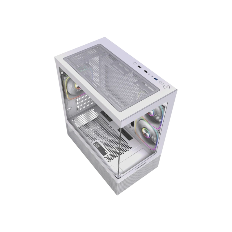 Компьютерный корпус Powercase Vision Micro M2 TG ARGB White (CVMWM2-A3)