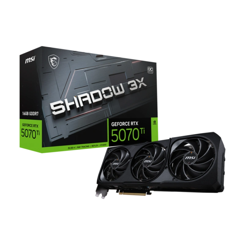Видеокарта MSI (G507T-16S3C) GeForce RTX 5070 Ti 16G SHADOW 3X OC