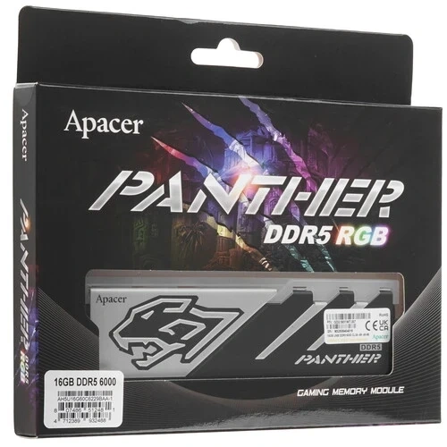 Оперативная память 16 Gb 6000 MHz Apacer Panther RGB OC Black/White (AH5U16G60C6229BAA-1)