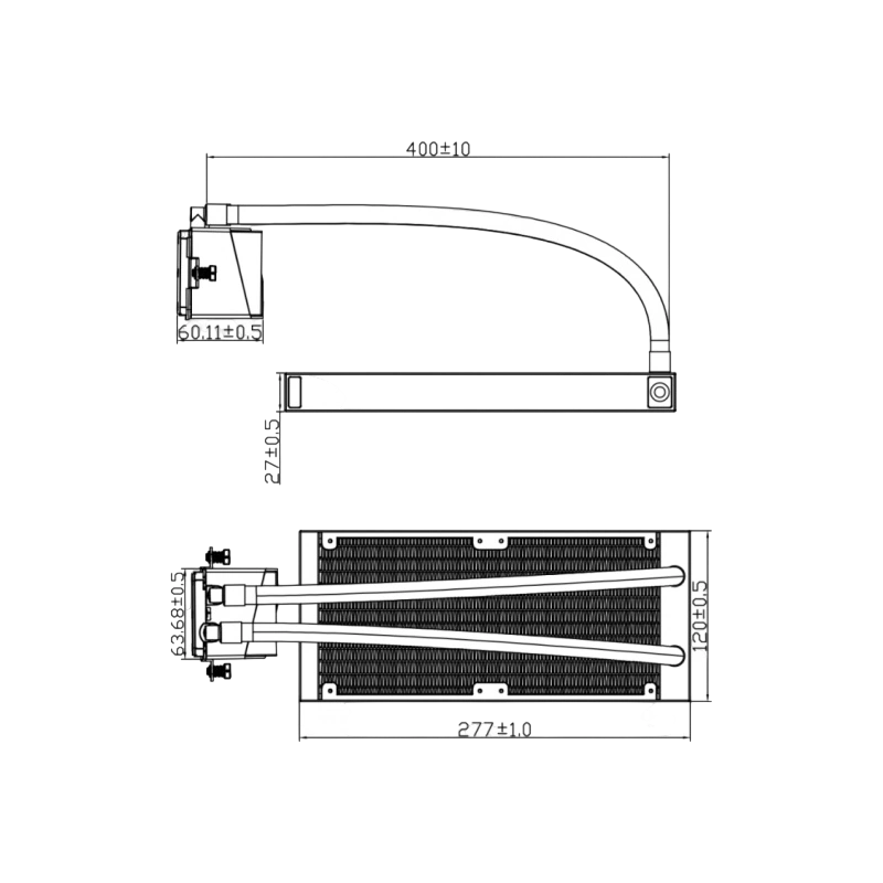 Система жидкостного охлаждения для процессора Thermalright Frozen Infinity 240 ARGB Black (TRFI240B)