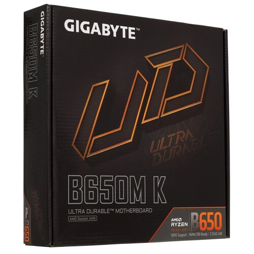 Материнская плата Gigabyte B650M K документация, задняя планка, кабель SATA