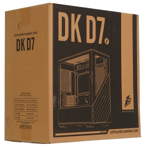 Компьютерный корпус 1STPLAYER DK D7 LED Black (D7-BK-3F1)