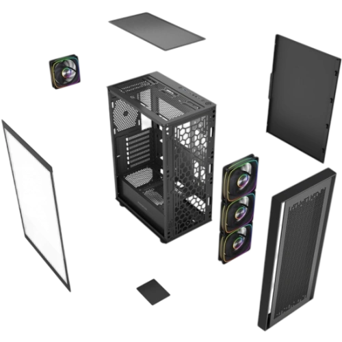 Компьютерный корпус Powercase ByteFlow V2 TG ARGB Black (CBFB-A4-V2)