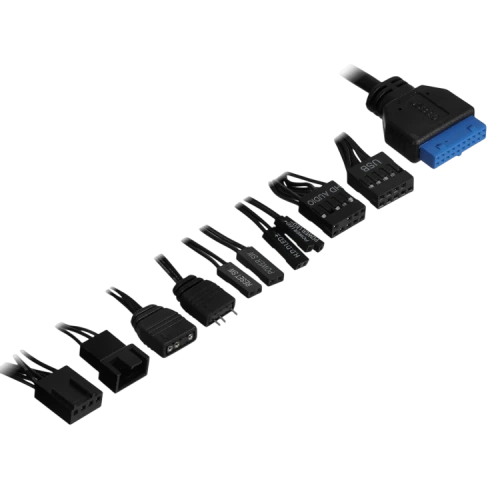 Компьютерный корпус XASTRA A500 4ARGB Black (A500-BK-FC120ARGB-4F-GL)