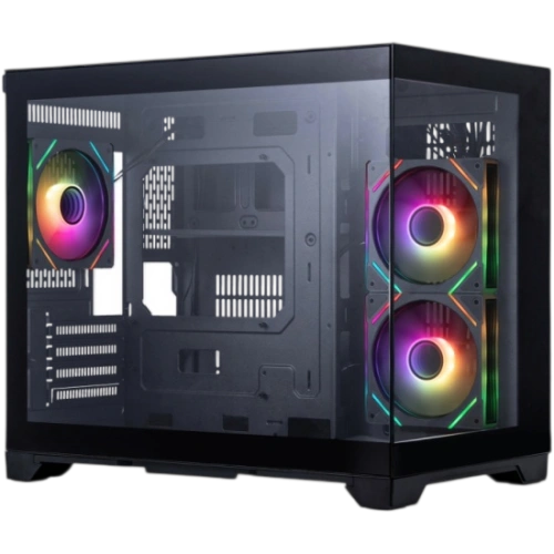 Компьютерный корпус 1STPLAYER MEGAVIEW MV6-TP ARGB Black (MV6-TP-BK-2FC7R-1FC7)