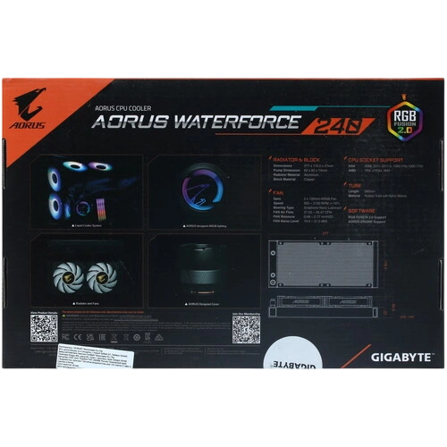 Система жидкостного охлаждения для процессора Gigabyte AORUS WATERFORCE 240 GP-AORUS WATERFORCE 240