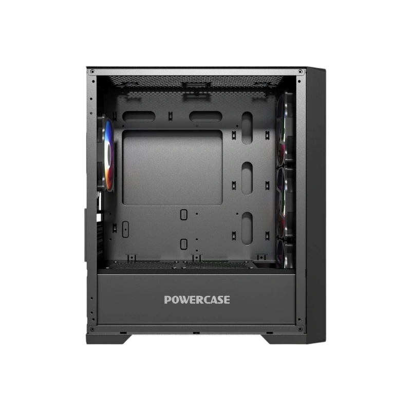 Компьютерный корпус Powercase ByteFlow Micro TG ARGB Black (CAMBFB-A4)