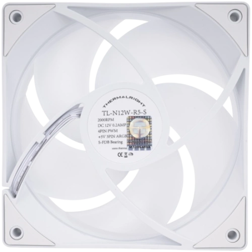 Вентилятор для корпуса Thermalright TL-N12W-R5-S ARGB White (TRTLN12WR5S)