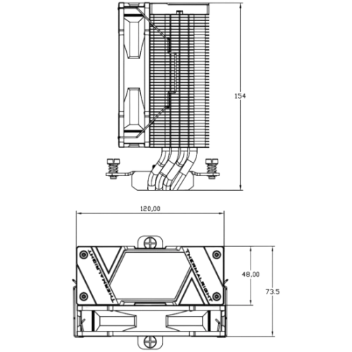 Кулер для процессора Thermalright Assassin Spirit 120 Vision ARGB Black (TRAS120VAB)