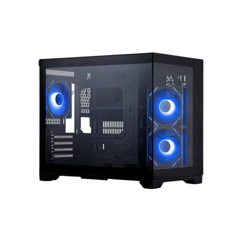 Компьютерный корпус 1STPLAYER MEGAVIEW MV6-TP ARGB Black (MV6-TP-BK-2FC7R-1FC7)