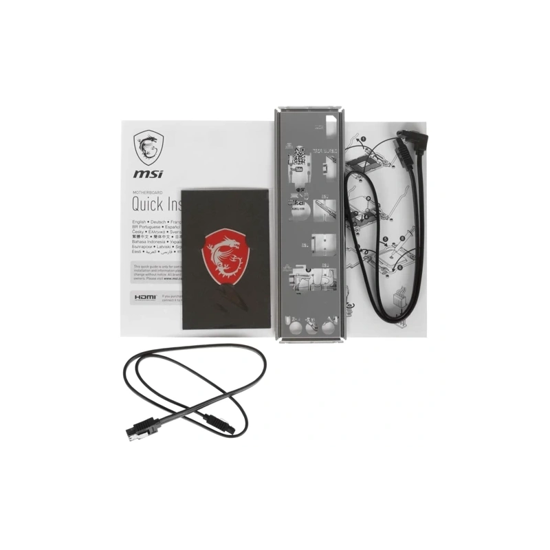Материнская плата MSI A520M PRO x кабель SATA, диск с ПО, документация, задняя планка