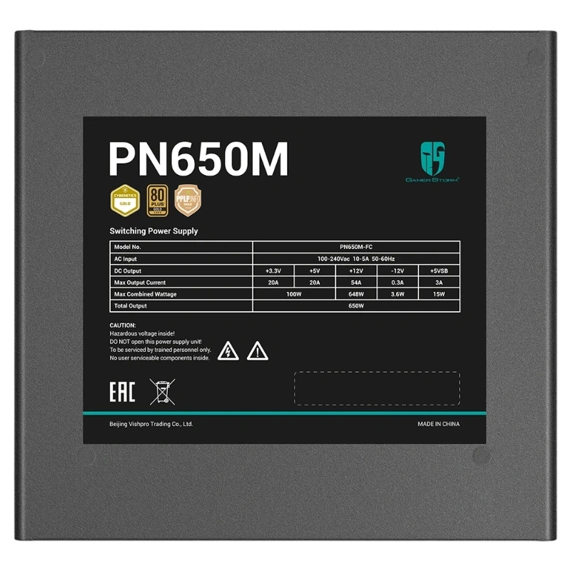 Блок питания Deepcool 650W GAMERSTORM PN650M (R-PN650M-FC0B-WGEU) 16 Pin (PCIe 5.0 Connector Cable Details) документация, комплект кабелей, комплект крепежа