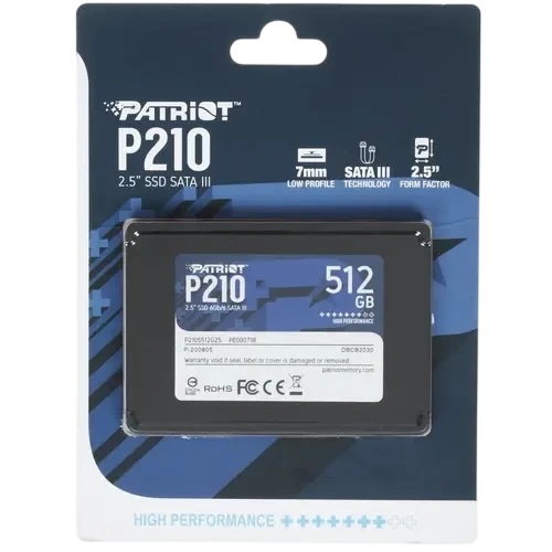 Твердотельный накопитель Patriot 512 Gb P210 (P210S512G25) BOX