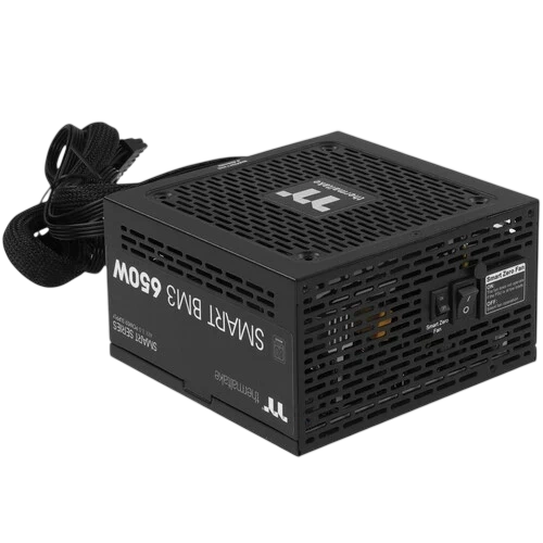 Блок питания Thermaltake 650W Smart BM3 0550 (PS-SPD-0650MNFABE-3) 16 Pin (PCIe 5.0 Connector Cable Details) документация, комплект кабелей, комплект крепежа