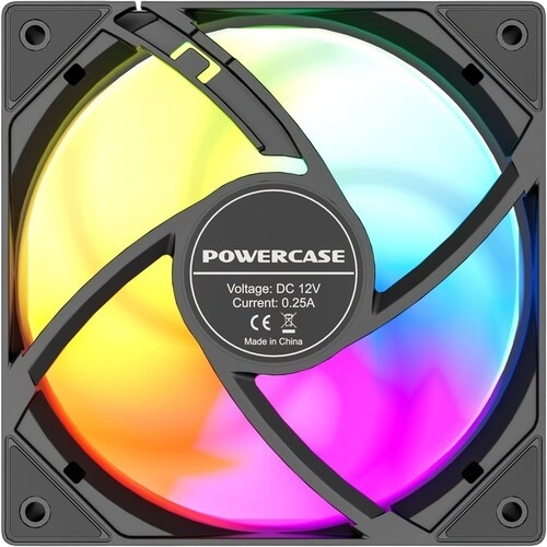 Вентилятор для корпуса Powercase (M53-12 ARGB) Black комплект крепежа