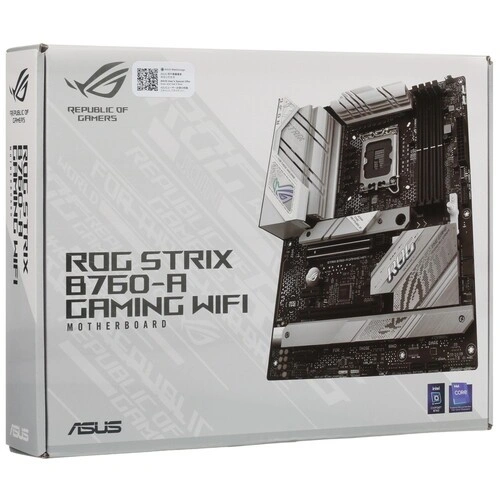 Материнская плата ASUS ROG STRIX B760-A GAMING WIFI (90MB1EP0-M1EAY0) 2 x кабель SATA, антенна Wi-Fi, документация, комплект наклеек, стяжки для кабелей