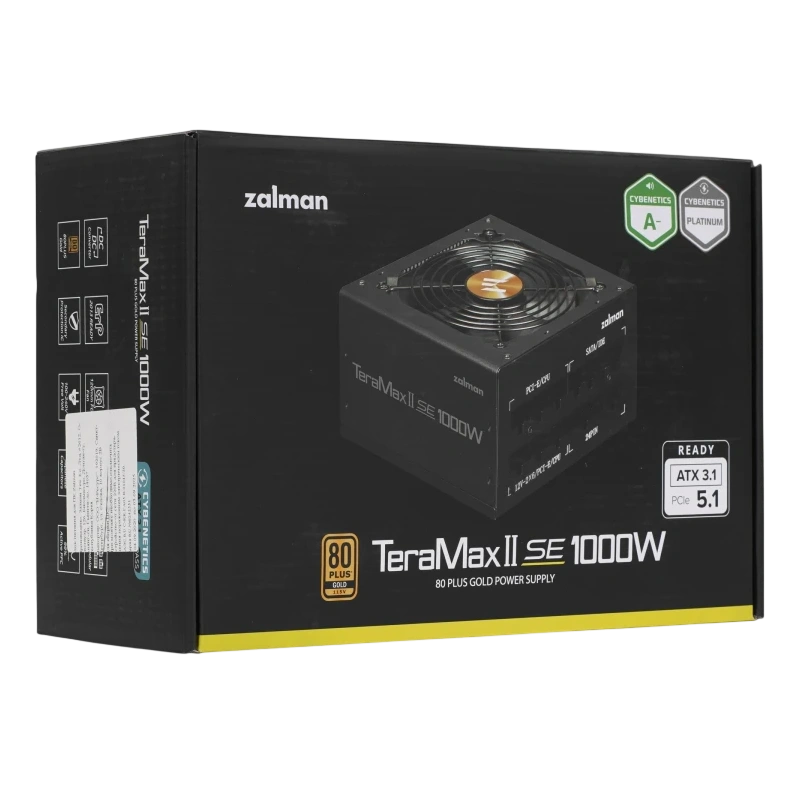 Блок питания Zalman 1000W ZM1000-TMX2SE документация, кабельные стяжки, комплект кабелей, комплект крепежа, сумка