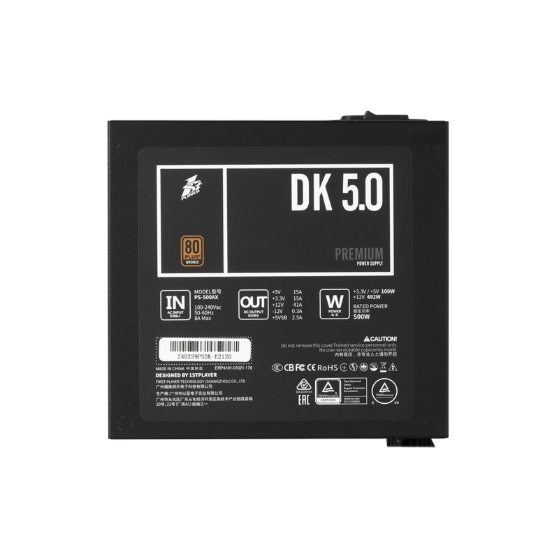 Блок питания 1STPLAYER 500W DK PREMIUM Black (PS-500AX)