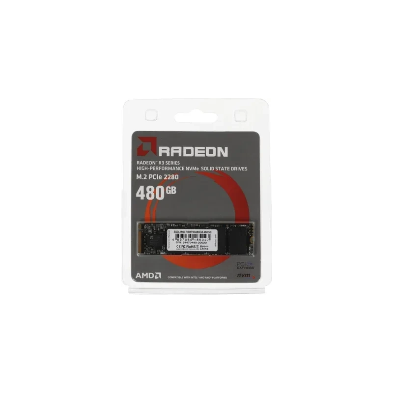 Твердотельный накопитель AMD 480 Gb Radeon R3 Series (R3MP30480G8) BOX