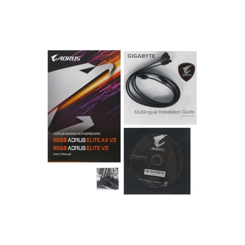 Материнская плата Gigabyte B550 AORUS ELITE V2 x кабель SATA