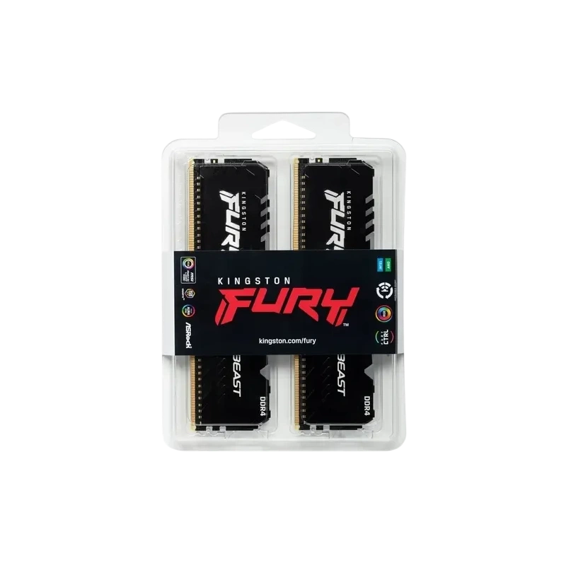 Оперативная память 32 Gb 3200 MHz Kingston FURY Beast RGB XMP Black (KF432C16BB12AK2/32)