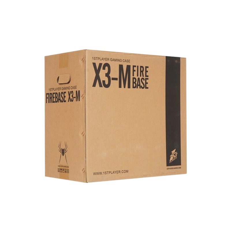 Компьютерный корпус 1STPLAYER FIREBASE X3-M TG LED Black (X3-M-BK-4F1)