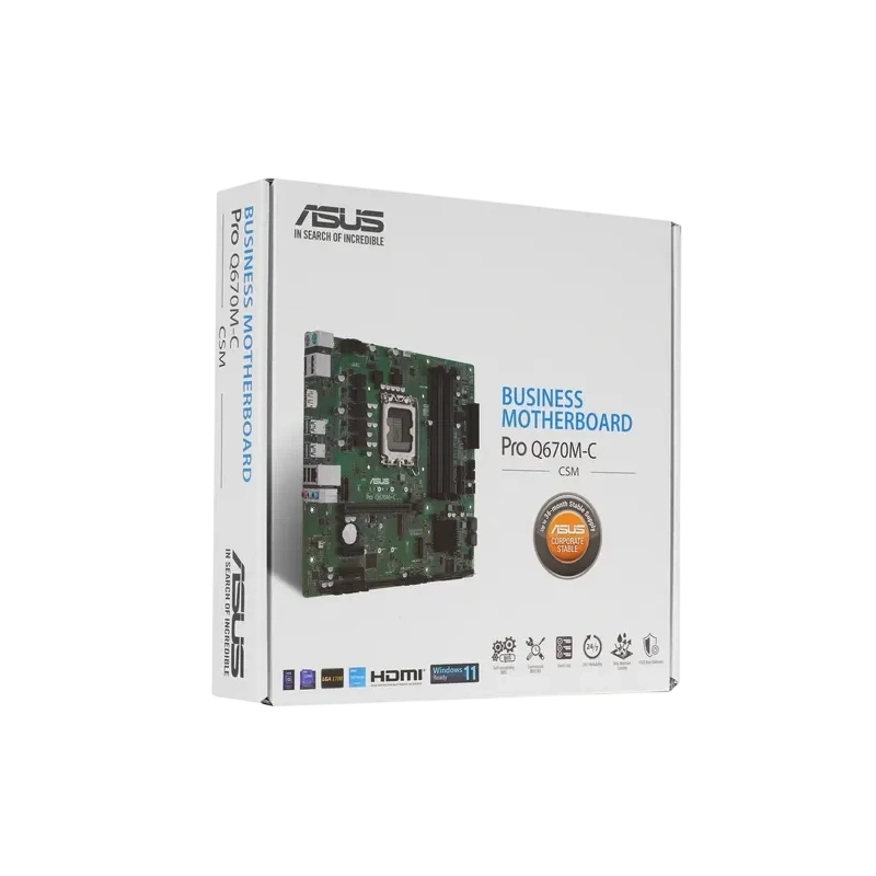 Материнская плата ASUS PRO Q670M-C-CSM (90MB19E0-M2EAYC) x кабель SATA, диск с ПО, документация, задняя планка