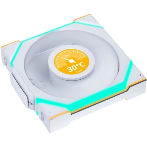 Вентилятор для корпуса Lian Li UNI FAN SL WIRELESS LCD 120 Reverse Blade ARGB White 12RSLLCD1W1W (G99.12RSLLCD1W1W.R0) документация, набор кабелей