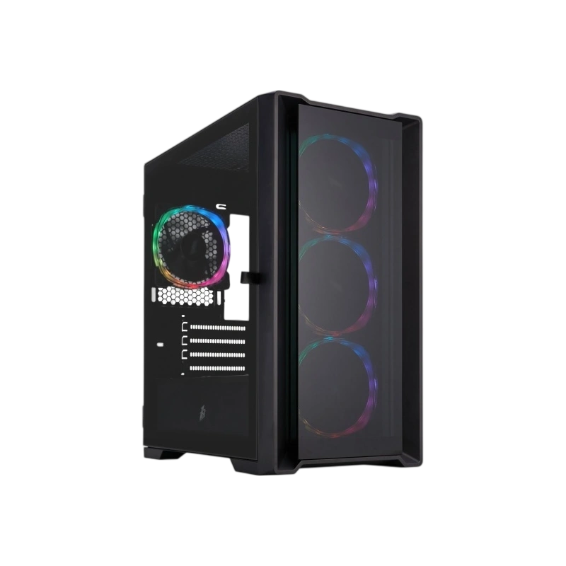 Компьютерный корпус 1STPLAYER TRILOBITE T4-G GLASS ARGB Black (T4-G-BK-4FS7)