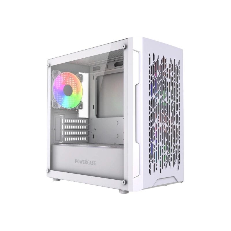 Компьютерный корпус Powercase Mistral Micro D3W TG ARGB V2 White (CMMDW-A3-V2)