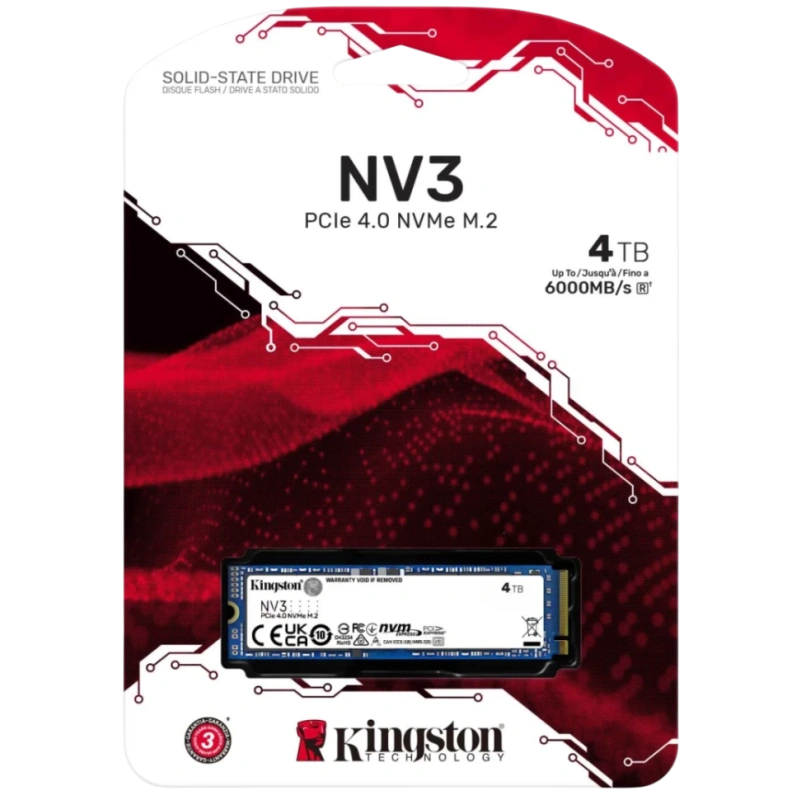 Твердотельный накопитель Kingston 4000 Gb (SNV3S/4000G) BOX
