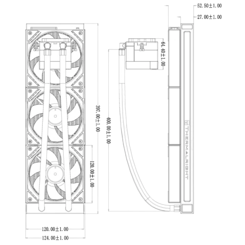 Система жидкостного охлаждения для процессора Thermalright Core Matrix 360 Vision ARGB White (TRCM360VAW)