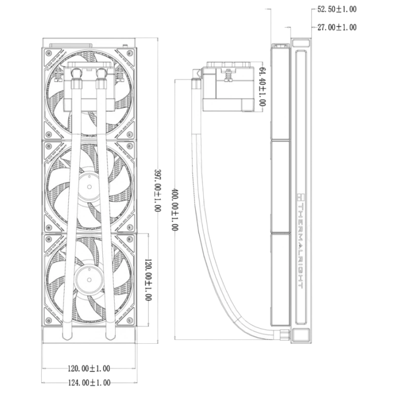 Система жидкостного охлаждения для процессора Thermalright Core Matrix 360 Vision ARGB White (TRCM360VAW)