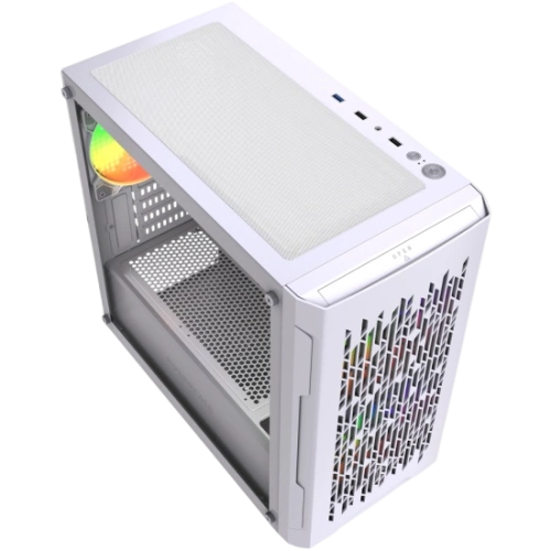 Компьютерный корпус Powercase Mistral Micro D3W TG ARGB V2 White (CMMDW-A3-V2)