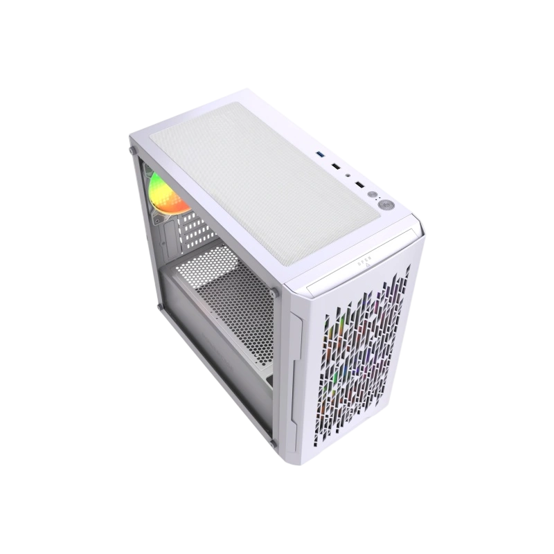 Компьютерный корпус Powercase Mistral Micro D3W TG ARGB V2 White (CMMDW-A3-V2)