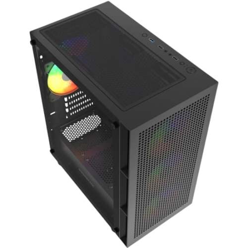 Компьютерный корпус Powercase Mistral Micro EM17 ARGB Black (CMMEM17B-A4)