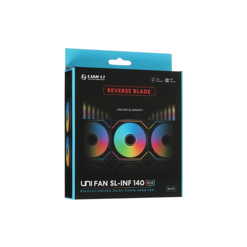 Вентилятор для корпуса Lian Li UNI FAN SL-INF 140 Reverse ARGB Black (G99.14RSLIN1B.R0) комплект крепежа