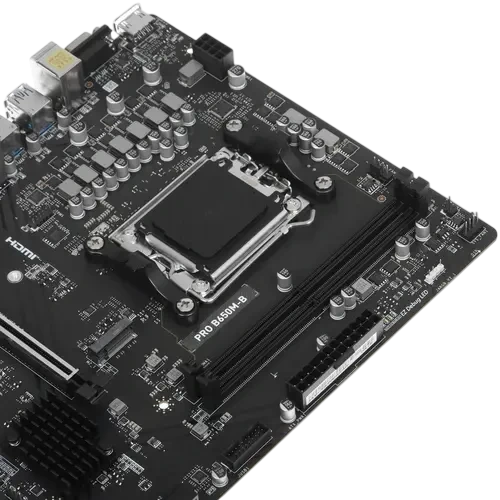 Материнская плата MSI PRO B650M-B документация, задняя планка, кабель SATA, крепеж для разъема M.2