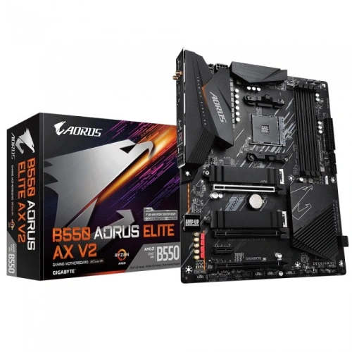 Материнская плата Gigabyte B550 AORUS ELITE AX V2 x кабель SATA, антенна Wi-Fi, документация