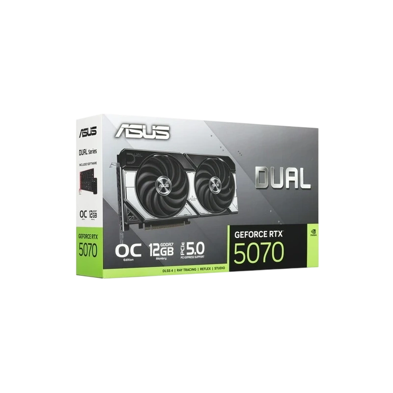 Видеокарта ASUS (DUAL-RTX5070-O12G) GeForce RTX 5070 12GB DUAL OC (90YV0M17-M0NA00)