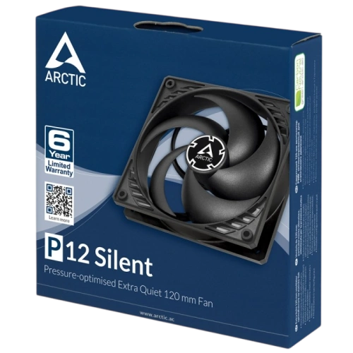 Вентилятор для корпуса Arctic Cooling P12 Silent (black/black) ACFAN00130A документация, комплект крепежа