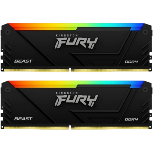 Оперативная память 16 Gb 3200 MHz Kingston FURY Beast RGB XMP Black (KF432C16BB2AK2/16)
